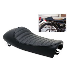 53cm Motorrad Sitzbank Sattel Sitzkissen Sitzbänke Schwarz für Cafe Racer,