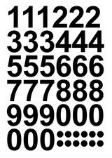 Zahlen Ziffer 6 cm hoch 33 Stk