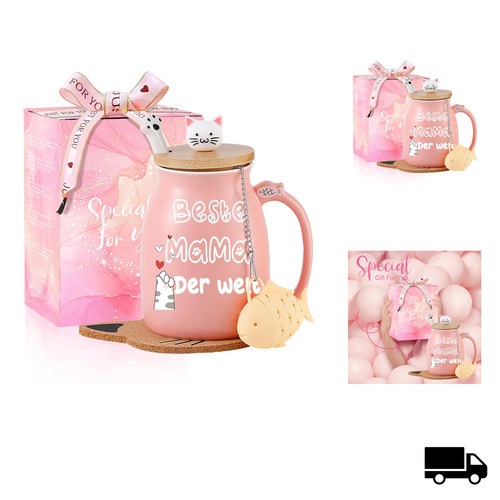 Katzenbecher mama geschenk - katzenbecher,