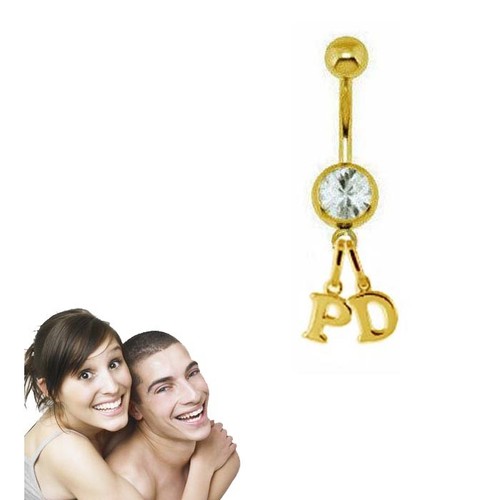 Bauchnabelpiercing mit - , 2