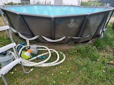  Intex Swimmingpool Quick-Up Komplett - Set mit Leiter und großer Filteranlage 