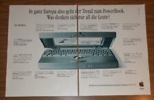 Seltene Werbung APPLE - In ganz Europa geht der Trend zum POWERBOOK 1992