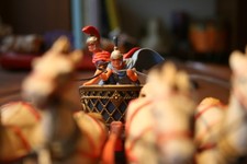 1 römische Quadriga Römer Streitwagen von Elastolin Hausser - 7 cm