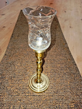 Partylite Kerzenständer mit Glasaufsatz Messing top 29 cm hoch