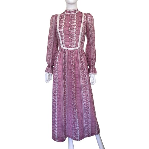 Vintage 60s pink - prairie, maxi