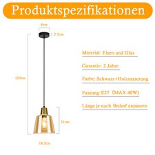E27 Pendelleuchte mit