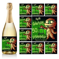 Aufkleber Sektflasche