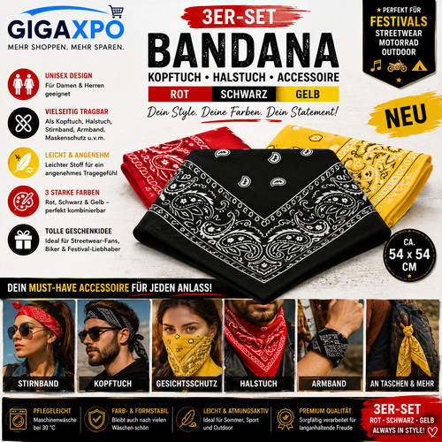 3er set bandana - 3er,