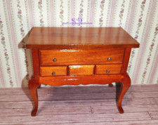Kommode Holz Chippendale- Miniatur für Puppenhaus Puppenstube 1:12 (4)