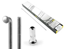 Sapim 13g | 2,3 mm SILBER Fahrradspeichen & silber 4 mm Brustwarzen maßgeschneiderte Länge eBike