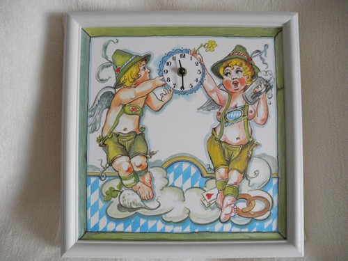 Wanduhr uhr bayerisch gaudi - wanduhr,