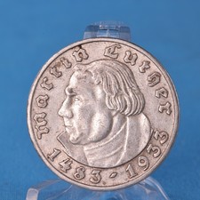 Deutsches Reich 5 Reichsmark 1933 J Martin Luther Silber 900 Jaeger 353 ss+