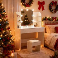 Weiß Schminktisch mit Spiegel