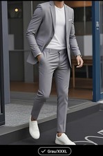 Anzug Neu Grau XXXL Zweiteilig Herren