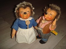 Steiff Stofftier Mecki ,28 cm, Pärchen 7628 und 7627/28, Vitrinenstücke,TOP