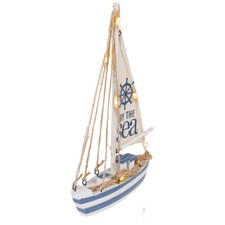 Segelschiff 25cm Deko Holz mit