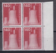 BRD 1975 postfrisch Heizkraftwerk 4er Block Seitenrand rechts MiNr.  856