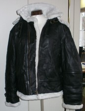 neue Biker - Motorrad - Bomber - Piloten Aviator Lederjacke Kapuzze; Gr. XL