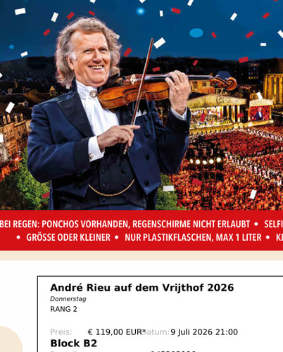 Tickets andre rieu - 2,