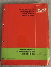 DEUTZ FAHR Werkstatthandbuch Hochdruckpresse HD 300/HD 360/HD 400/HD 460/HD 560