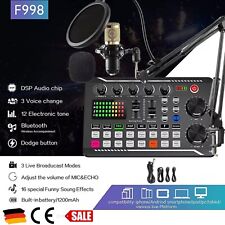 Podcast Mikrofon Set, USB Nieren Kondensator Mikrofon, Audio Mixer Set mit Sound