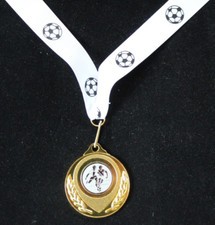 Fußball-Medaille 50 mm gold Halsband Emblem