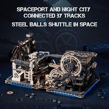 Robotime Holz 3D Puzzle Murmelbahn Elektrisch Modellbausatz Weihnachtsgeschenk