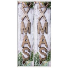 Schiebevorhang 2er Set XMAS, braun, (54143) Größe je BxH 60x245 cm WFI