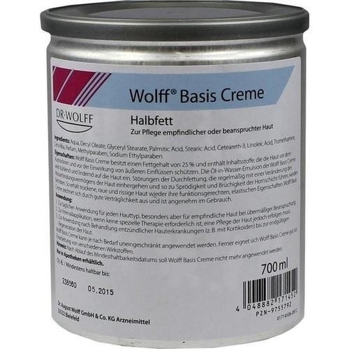 Wolff basiscreme halbfett 700 - basiscreme,
