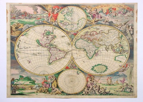 Vintage weltkarte wandbild - weltkarte,