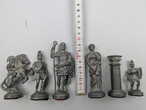 Schachbrettfiguren aus zinn - 6,