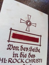 Reliquie Heiliges Gewand Jesus Christus Umschlag 1891 - 1933, rote Seide Heilige Tunika - D.N.J.C.