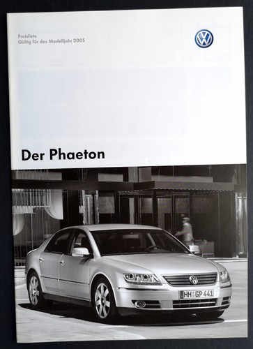 Prospekt der phaeton - vw,