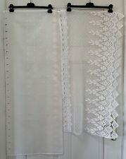 Scheibengardine Bistrogardine 2Stück Bestickt und Spitze