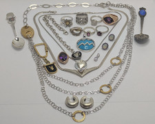 Schmuck Konvolut 800 835 925 Silber Ringe Anhänger Ketten Christ Esprit Viventy