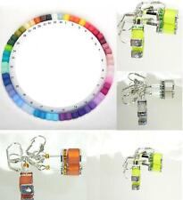 Ohrhänger Ohrringe Ohrstecker Würfel cube Polaris Strass bunt 34 FARBEN 02