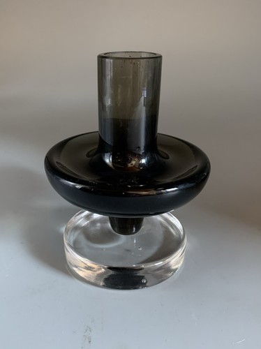 Muranoglas rauchglas vase - muranoglas,