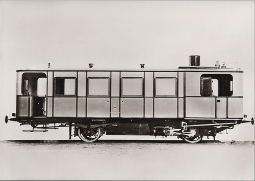 Postkarte dampf triebwagen - ak,