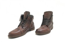 BullBoxer Herren Stiefel Stiefeletten Boots Leder Freizeit Comfort Braun Gr 44