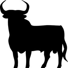 2 St. Autoaufkleber Stier