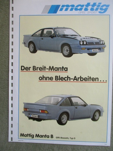 Mattig opel sport - opel, manta