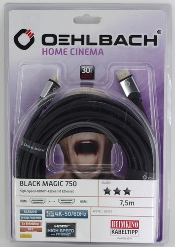 Oehlbach hdmi kabel black - hdmi-kabel,