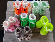 Babyschuhe Erstlingsschuhe Stricksocken Krabbelschuhe Baby Strickschühchen