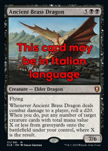 Mtg antique brass dragon - mtg,