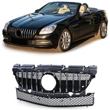 Sport Kühlergrill Schwarz Glanz Chrom für Mercedes SLK R172 Vorfacelift 11-15