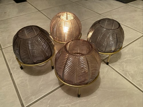 4er set kerzenständer glas - 4er,