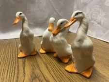 4 Gänse aus Porzellan