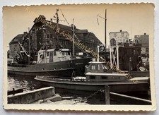 orig. Foto Schiff Boot Hafen um 1950