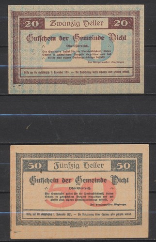 Pichl gemeinde 2x notgeld - pichl,