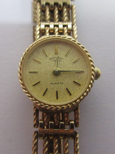 9kt gold drehpendeluhr quarz - 9kt,
